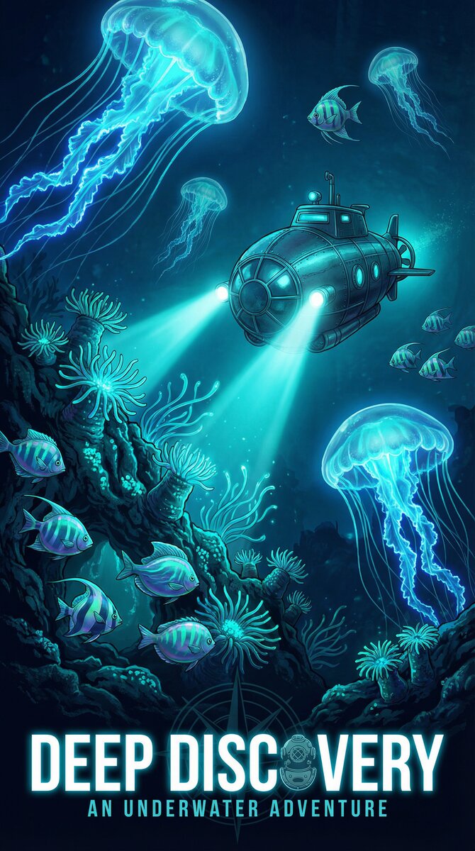 《深海探秘》高清冒险视频海报